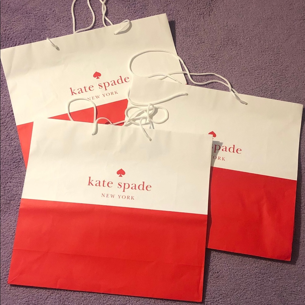1 Pc LARGE Kate Spade Paper Shopping Bags 18 X 16 - Picture 2 of 2